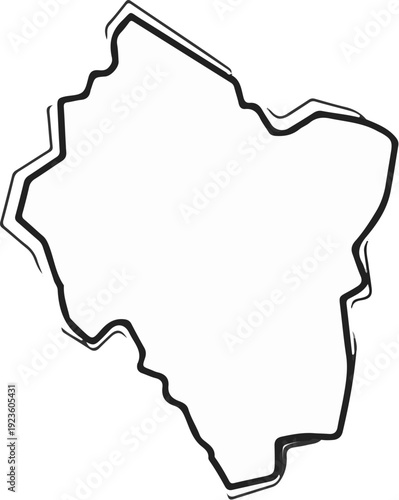 Abstract sketch of a closed loop, possibly a track or abstract shape