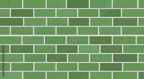 Seamless pattern of green brick wall texture.