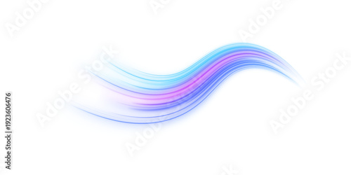 Cyan, pink and violet neon waves ripple across a PNG canvas. Tiny glowing particles follow the curves. Ideal overlay for digital, cyberpunk, or sci-fi artwork.