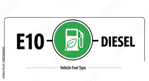 Fuel Type Sign E10 Diesel.
