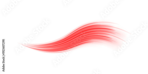 Glowing red neon streaks curve across the PNG background. Motion blur conveys high speed and dynamic energy. Perfect overlay for cyberpunk and futuristic designs.