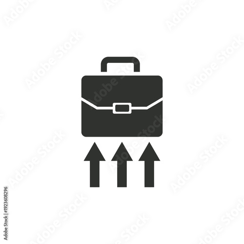 Briefcase Down Arrow Icon – Job Loss & Business Downsizing Vector