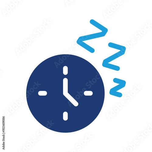 clock with sleep sign colored icon vector design good for web or mobile app