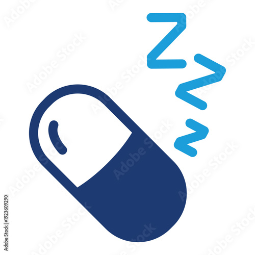 sleeping pill colored icon vector design good for web or mobile app