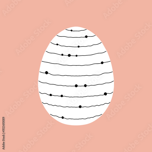 Easter egg icon. Illustration of Spring or Easter. Perfect for banner, postcard, poster, party and other decorations.