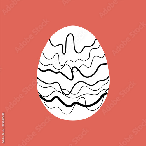 Easter egg icon. Illustration of Spring or Easter. Perfect for banner, postcard, poster, party and other decorations.