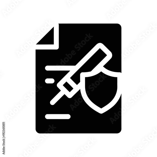 High-contrast minimalist vector icon featuring a black square with a crossed-out camera symbol, ideal for no photography signs, digital restrictions, and modern graphic design projects.