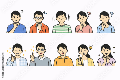 People with different feelings