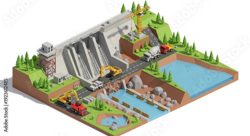 Hydroelectric Dam Power Generation Facility.