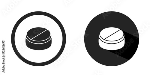 Medicine logo. Drug icon vector design black color. Stock vector.
