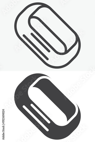 Rubber wristband icon set in line and solid style. Outline and solid rubber wristband icon with editable stroke vector sign and symbol for event and awareness.