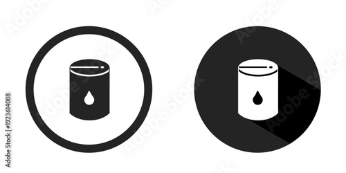 Oil barrel logo. Oil barrel icon vector design black color. Stock vector.