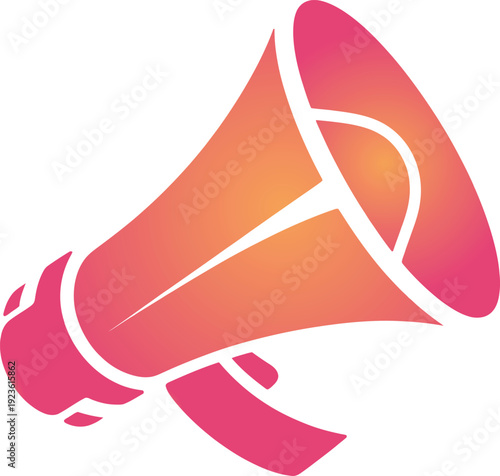 Megaphone Amplifying Announcement Sound Wave Vector Graphic