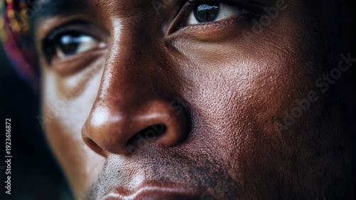 Man with thoughtful expression