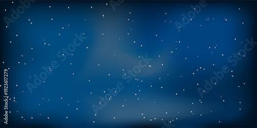  vector background of starry night sky. Soft blend Celestial starry sky of colors with shimmering white stars scattered. For banner, card, print, frame, template