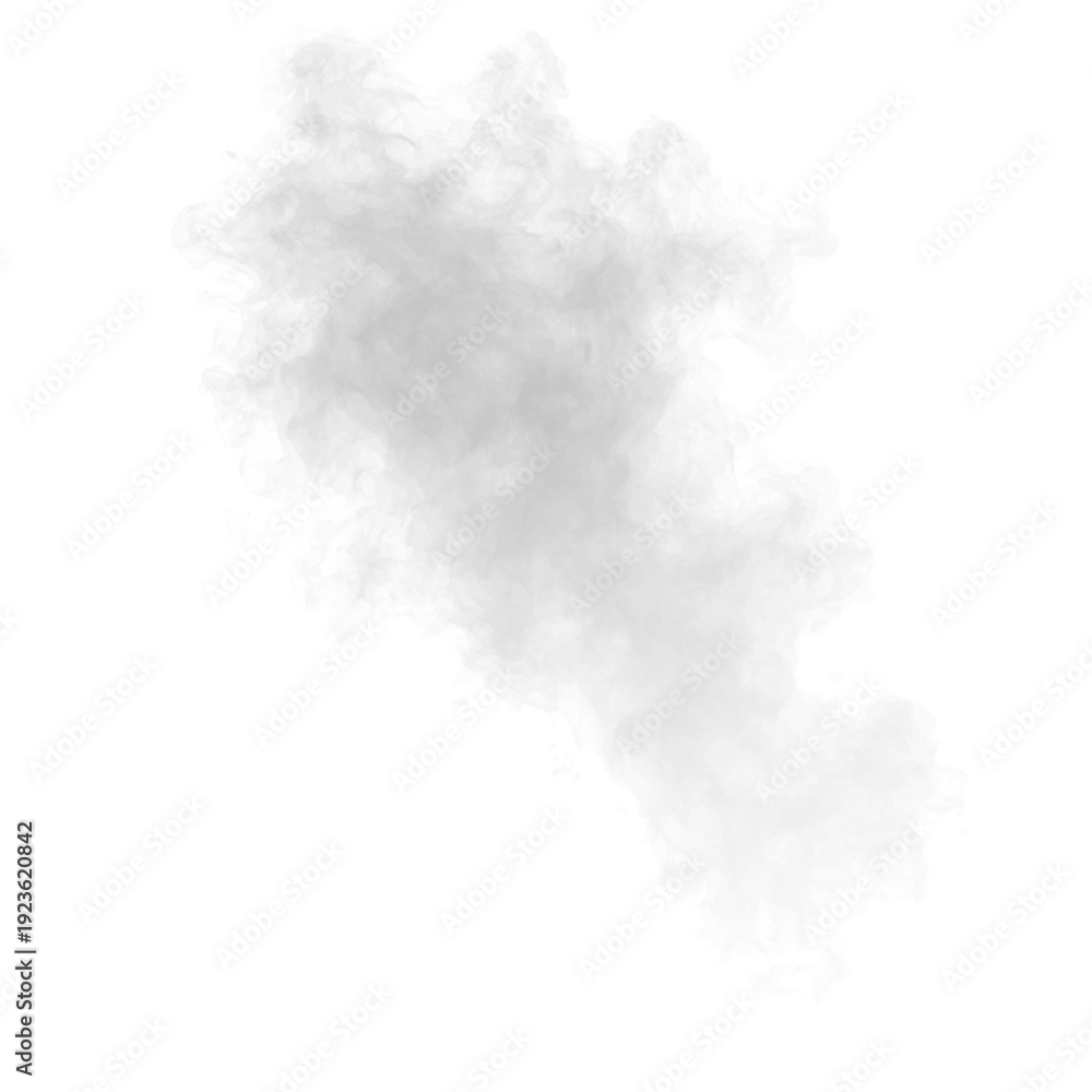 Naklejka premium Soft fog PNG drifts in gentle, curling patterns. Transparent layers allow seamless compositing. Perfect overlay for dreamy, fantasy, or cinematic effects.