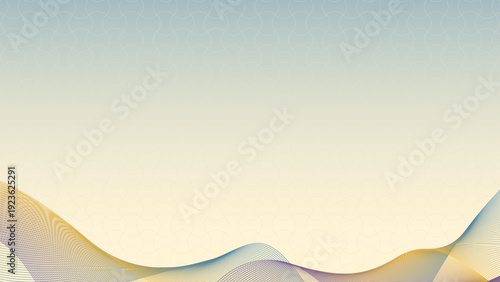 日本の伝統文様の分銅つなぎと抽象的な曲線を使用したグラデーションがかかった日本的な背景ベクターイラスト素材