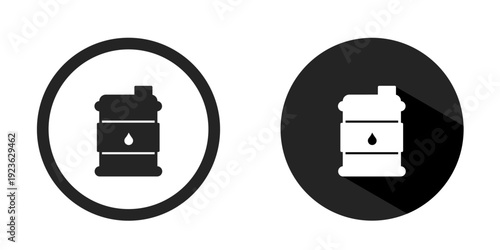 Oil barrel logo. Oil barrel icon vector design black color. Stock vector.