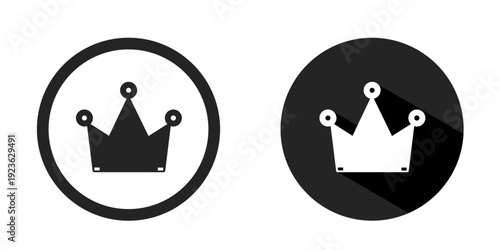 Crown logo. Crown icon vector design black color. Stock vector.