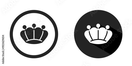 Crown logo. Crown icon vector design black color. Stock vector.