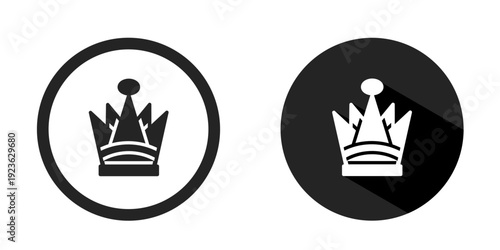 Crown logo. Crown icon vector design black color. Stock vector.
