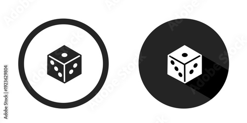 Dice logo. Dice icon vector design black color. Stock vector.