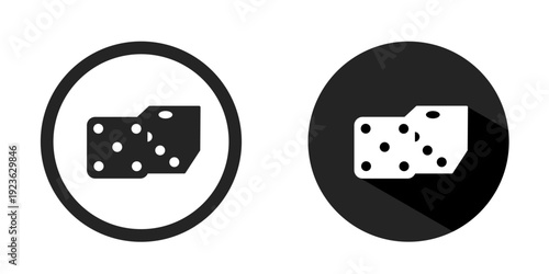Dice logo. Dice icon vector design black color. Stock vector.
