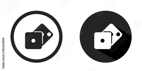Dice logo. Dice icon vector design black color. Stock vector.