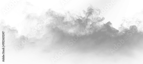 Rising fog forms wispy PNG clouds. Transparent layers create ethereal movement. Perfect for cinematic, fantasy, or supernatural artwork.