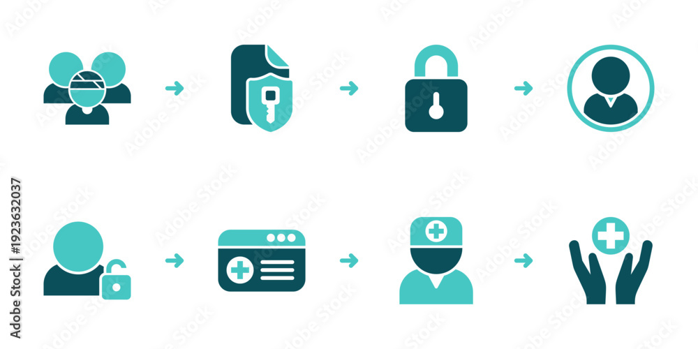 Fototapeta premium Caregiver Access Delegation and Shared Care Workflow