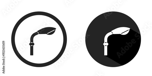 Street light logo. Street light icon vector design black color. Stock vector.