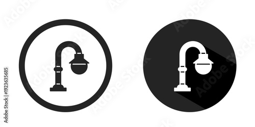 Street light logo. Street light icon vector design black color. Stock vector.