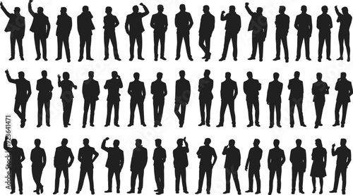 Business, people, silhouettes, professionals, collection, corporate, office, team, workforce, leadership, 