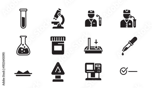 Scientists and medical professionals working with laboratory equipment