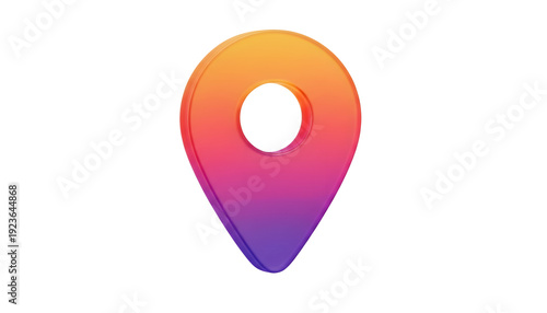Colorful gradient 3D location pin icon isolated on transparent background Free Download Colorful gradient 3D location pin icon isolated on transparent background - GFXLoad
