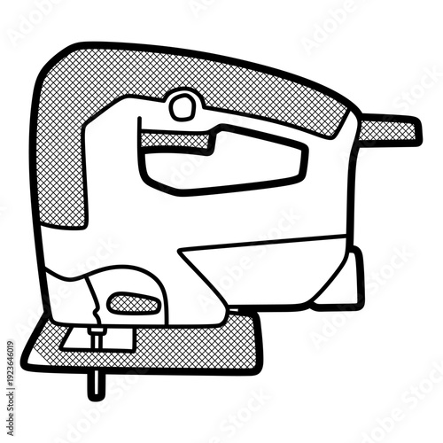 simple electric saw, editable lines