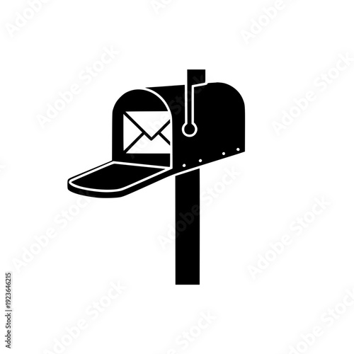 Open Mailbox with Envelope Vector Icon
