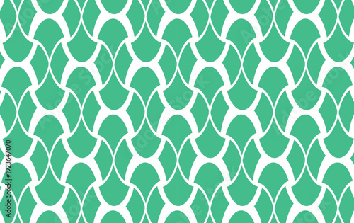 Vibrant green leaf pattern with repeating shapes