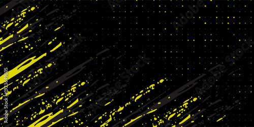 yellow black brush wrap car sticker pattern abstract banner sporty lines black yellow color combination grunge brush pattern racing motorsport design, Eps 10.