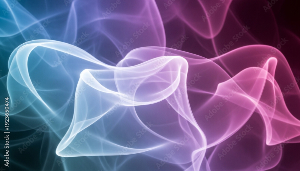 Fototapeta premium Vibrant abstract smoke swirls in blue and pink hues