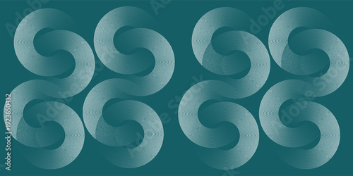 Abstract green glowing geometric lines on gray background. Modern shiny blue circle lines pattern. Futuristic technology concept. Suit for cover, poster, banner, brochure, header, website vector