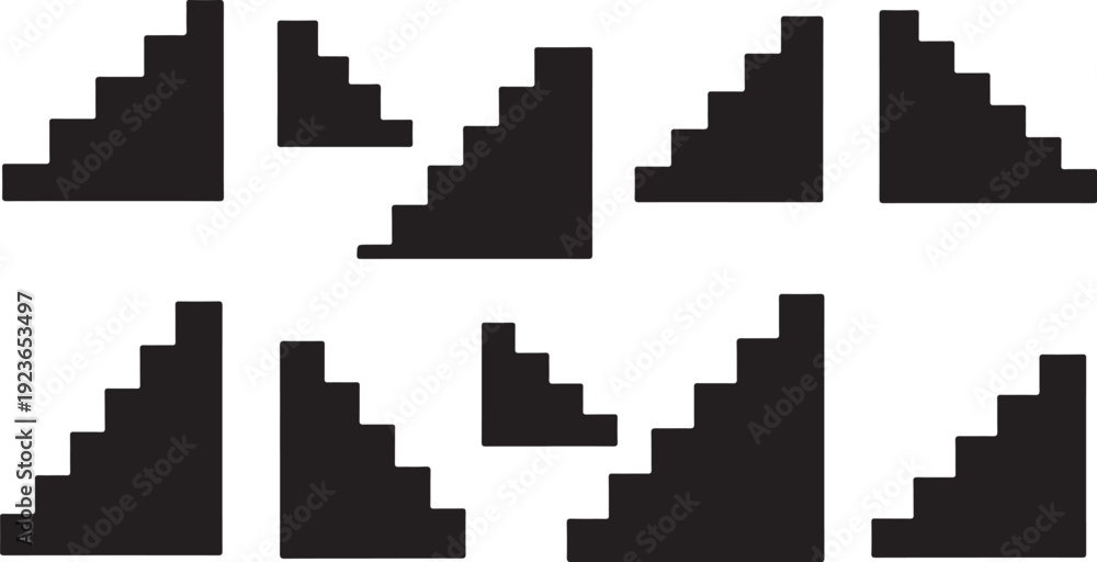 Fototapeta premium Geometric shapes in black and white pixel art style