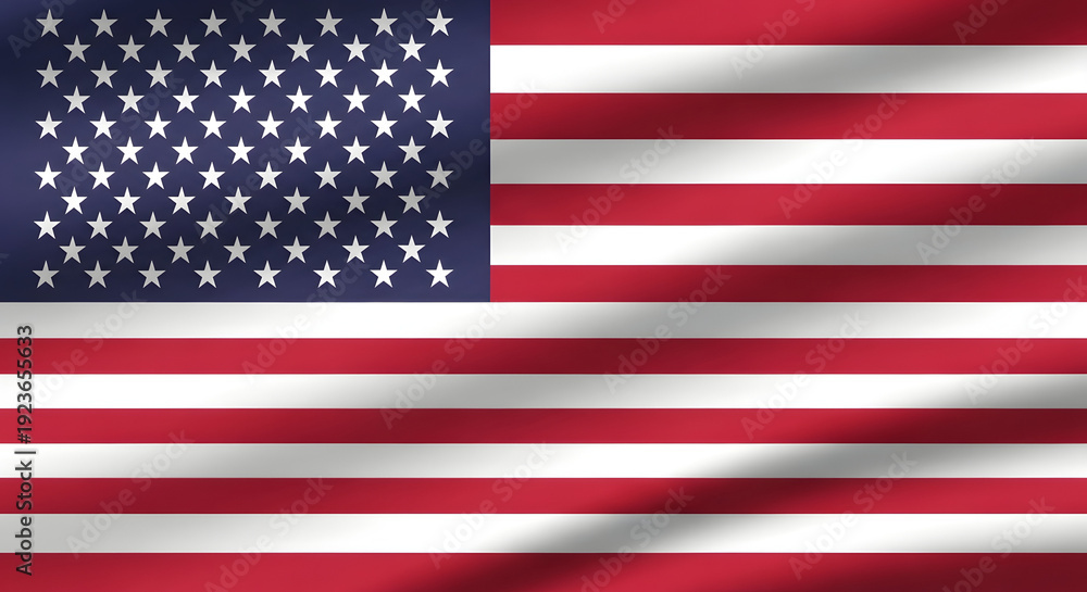 Obraz premium The flag of the united states of america with 50 white stars
