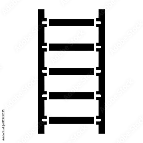 Minimalist black ladder icon silhouette on white background