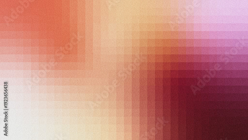 A modern abstract background featuring a soft grid overlay, warm gradient tones from terracotta to deep burgundy, and a subtle grainy texture.