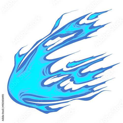 Blue Flames Fire Element Illustration 