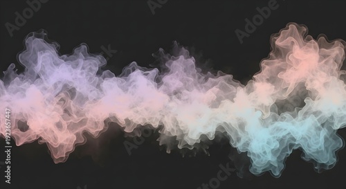Soft colored fog pattern on dark background