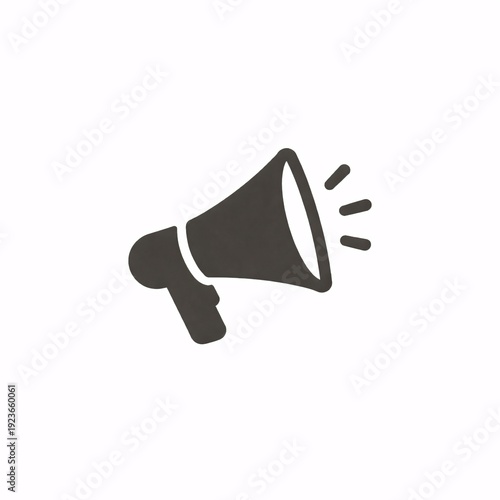 Megaphone Icon Filled Marketing Promotion Symbol Isolated on White Background