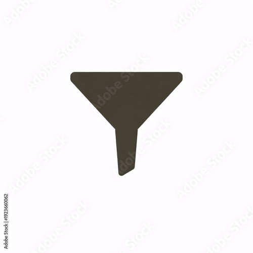 Filter Icon Filled Audience Targeting Symbol Isolated on White Background