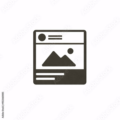Web Page Icon Filled Digital Content Marketing Symbol Isolated on White Background